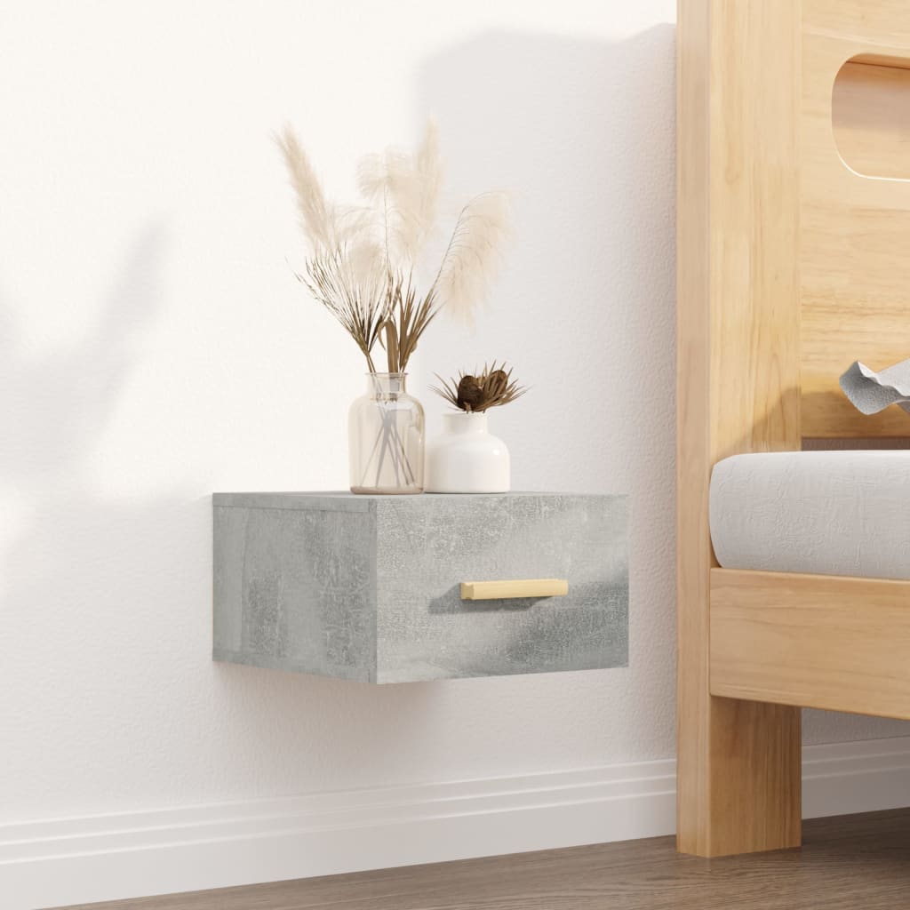 Wall night tables 2 UDs Gray Color Concrete 35x35x20 cm