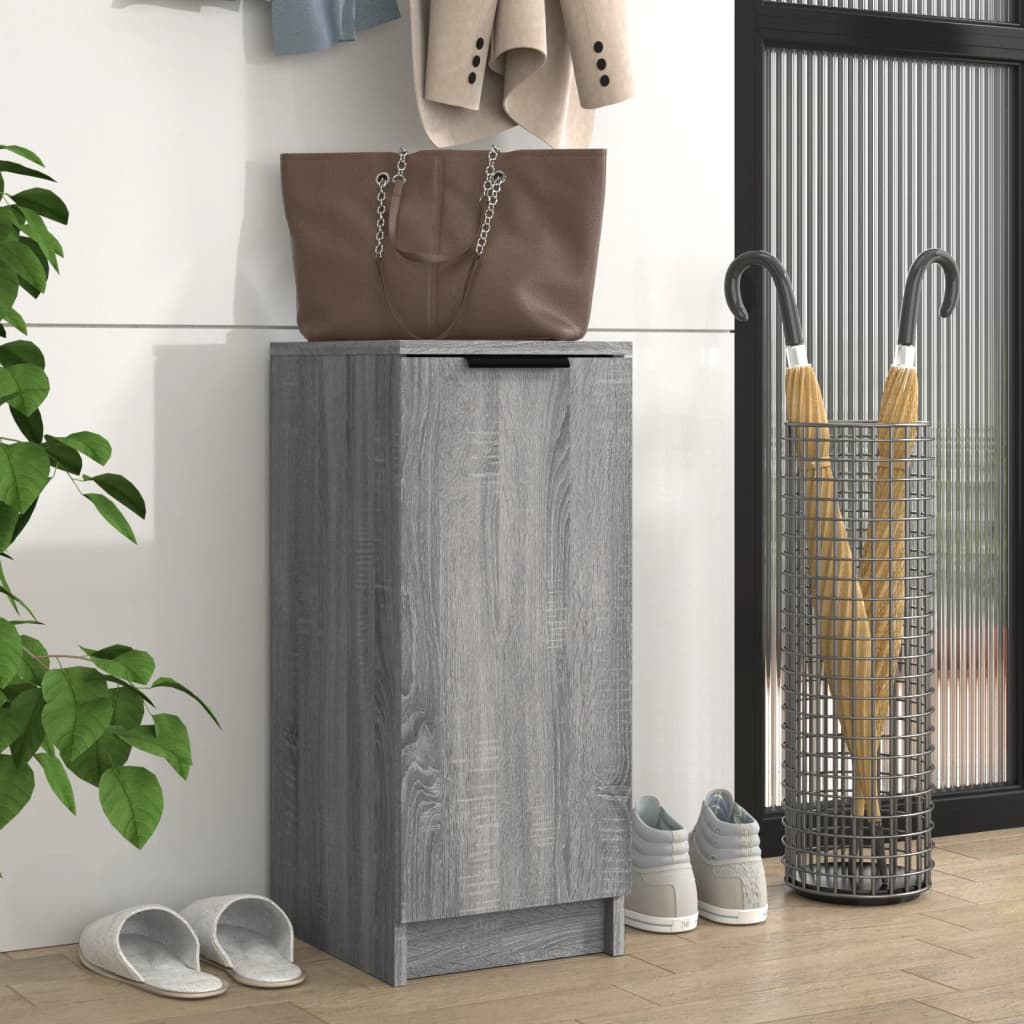 Vetonek Zapatero de madera contrachapada gris Sonoma 30x35x70 cm