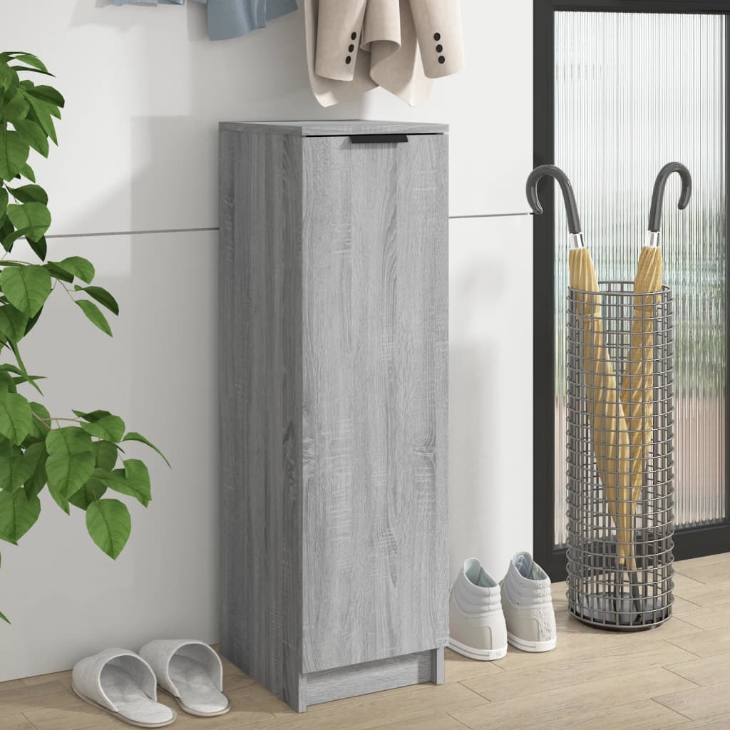 Vetonek Zapatero de madera contrachapada gris Sonoma 30x35x100 cm