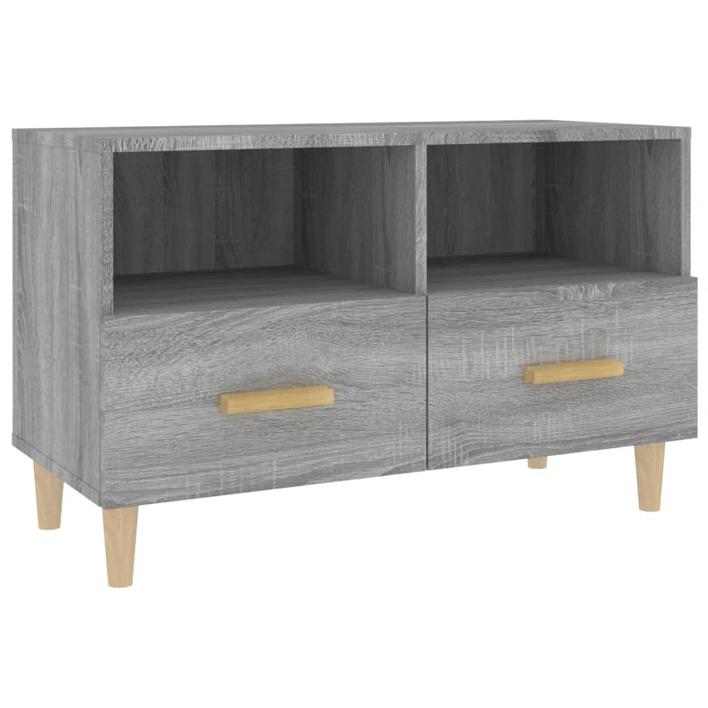 Vetonek Mueble de TV madera de ingeniería gris Sonoma 80x36x50 cm