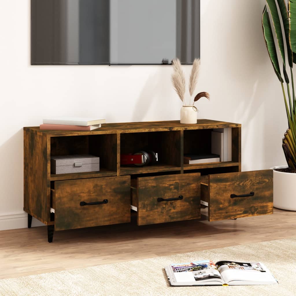 TV Furniture Smoked Oak 102x35x50 cm