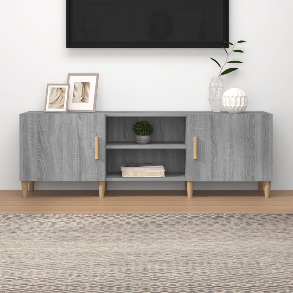 Vetonek Mueble para TV madera contrachapada gris Sonoma 150x30x50 cm