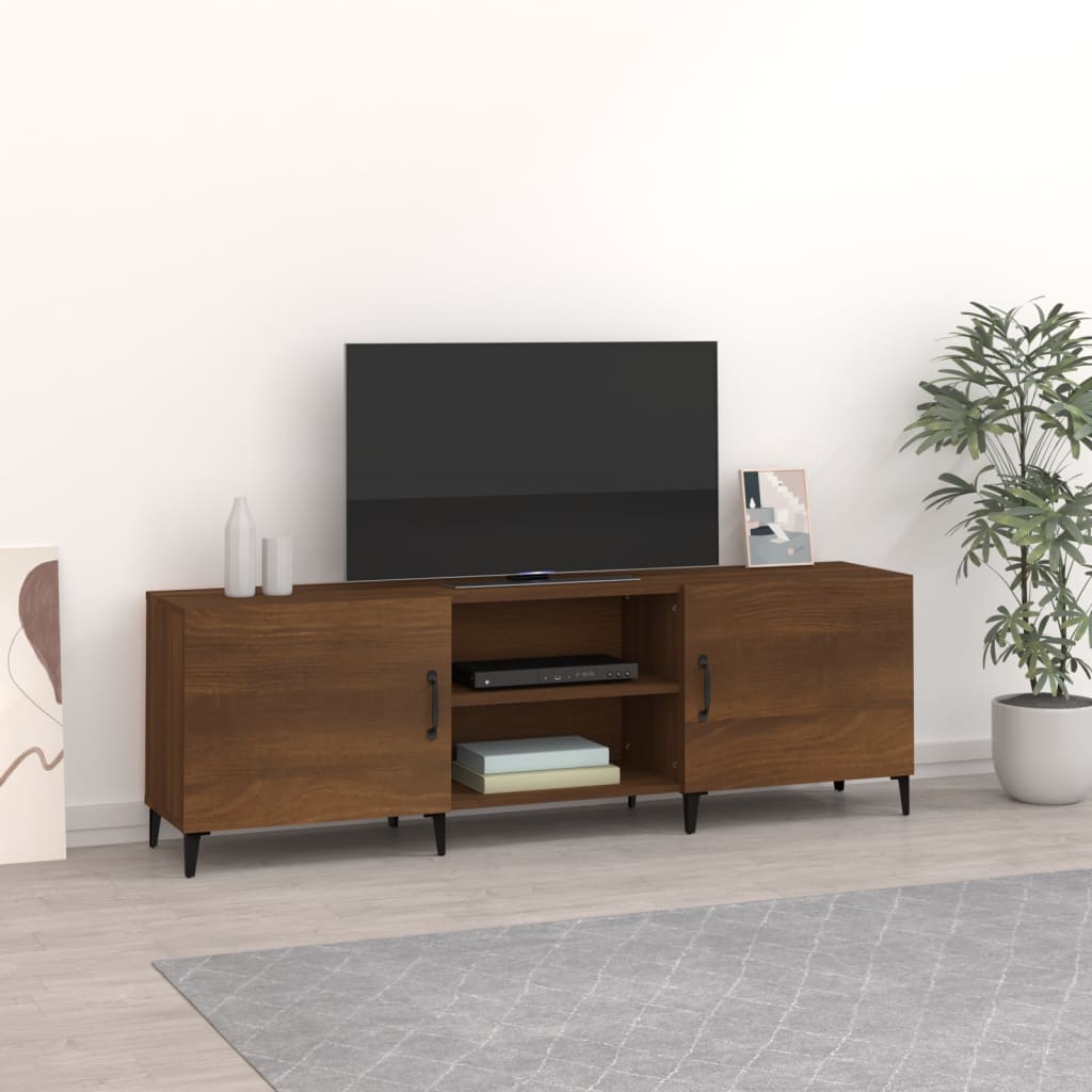 Vetonek Mueble de TV madera de ingeniería roble marrón 150x30x50 cm