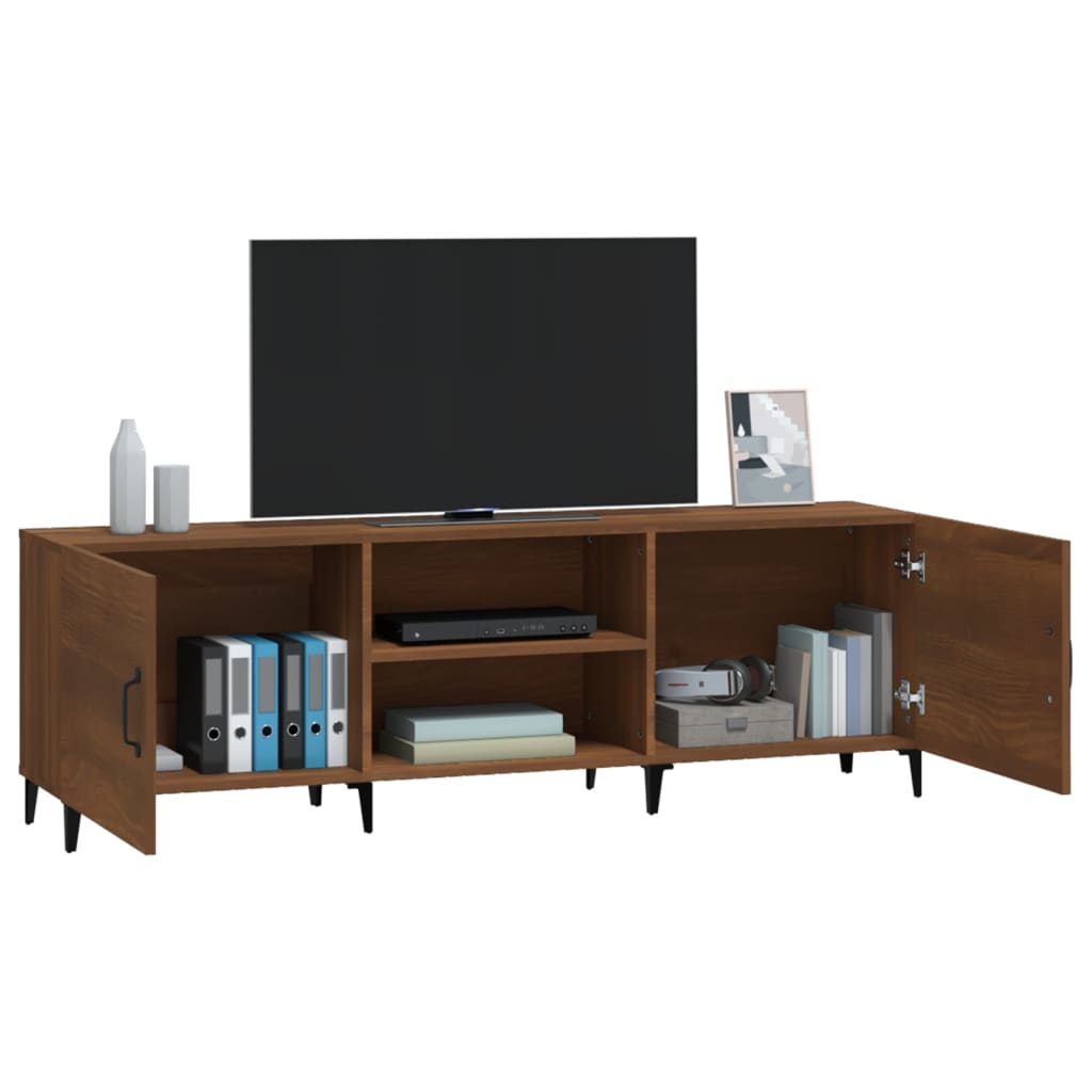 Mueble de TV madera de ingeniería roble marrón 150x30x50 cm vidaXL