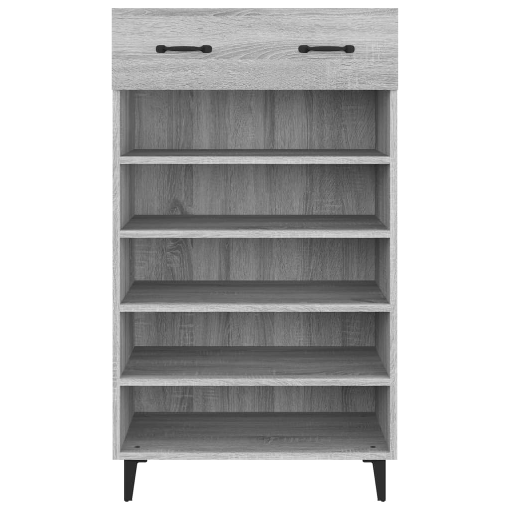 Mueble zapatero madera gris Sonoma 60x35x105 cm - Vetonek