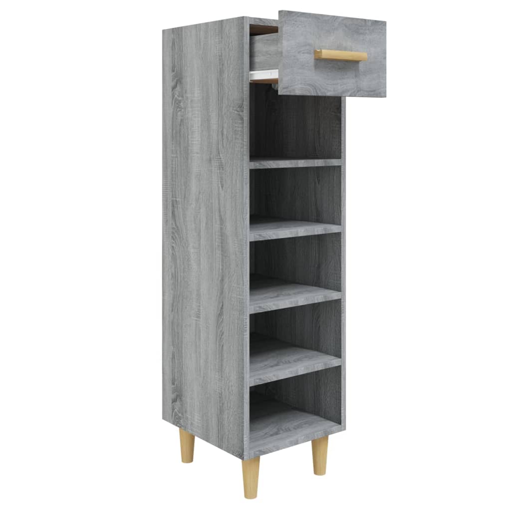 Mueble zapatero madera gris Sonoma 30x35x105 cm