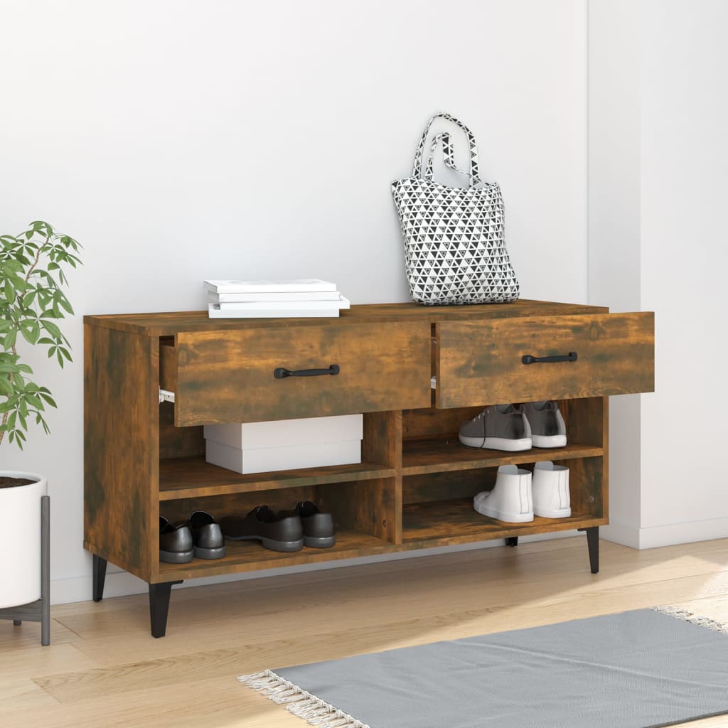 Zo shoe furniture Smoked oak 102x35x55 cm