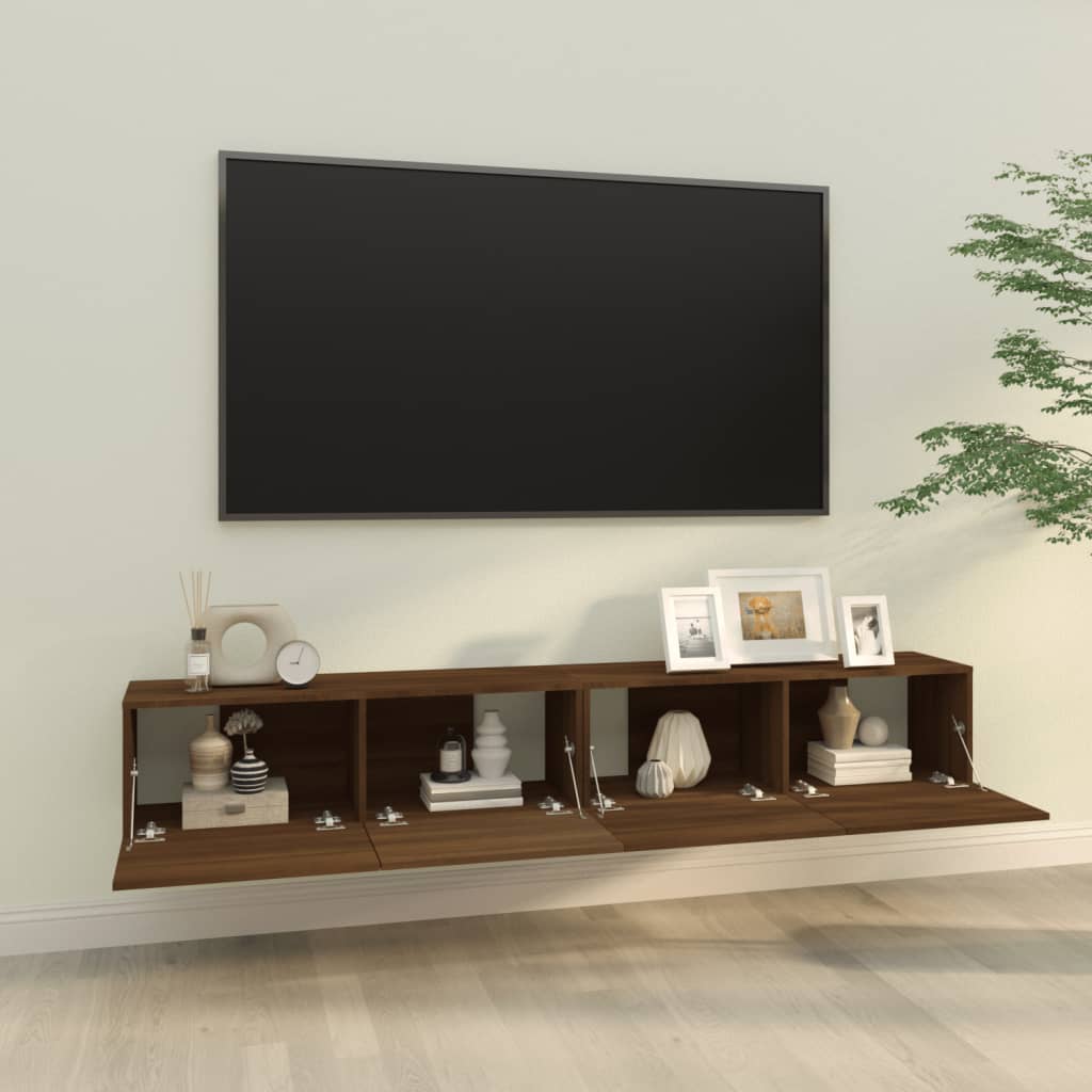 Mobili a parete per TV 2 UDS Woods Oak Brown 100x30x30 cm