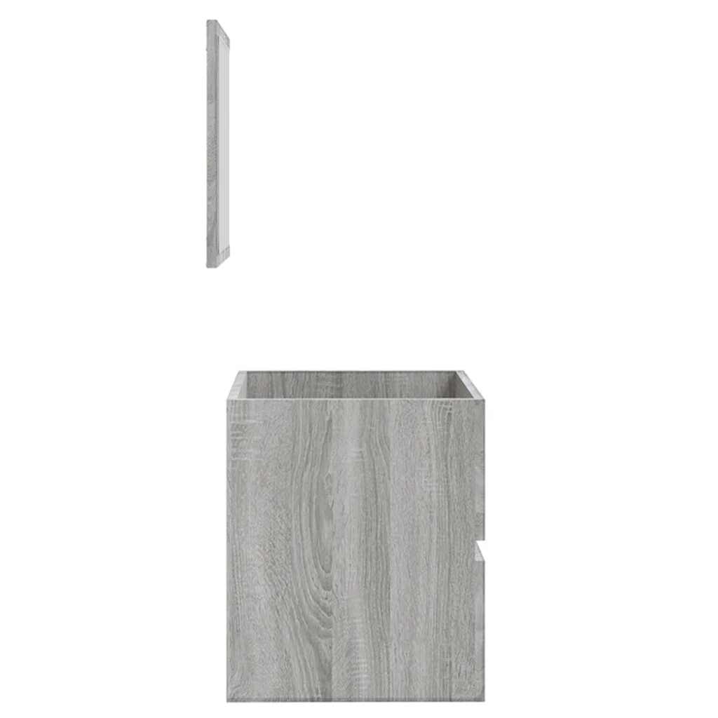 Armario de baño con espejo madera contrachapada gris Sonoma V7533 Vetonek