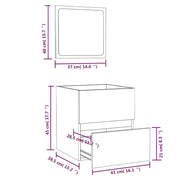 Armario de baño con espejo madera contrachapada gris Sonoma V7533 Vetonek