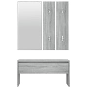 Set di mobili da ingresso in compensato grigio Sonoma v7595 - Vetonek