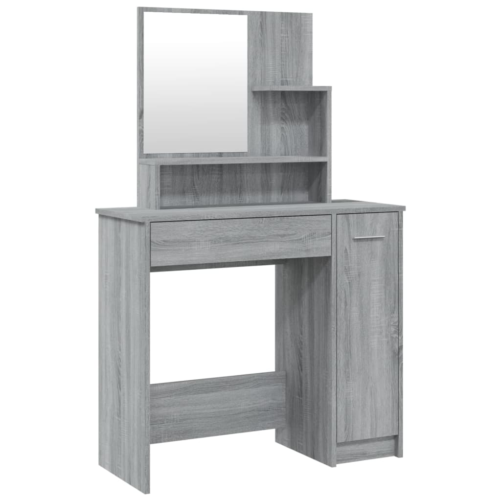 Sonoma Gray Mirror Mesa 86.5x35x136 cm