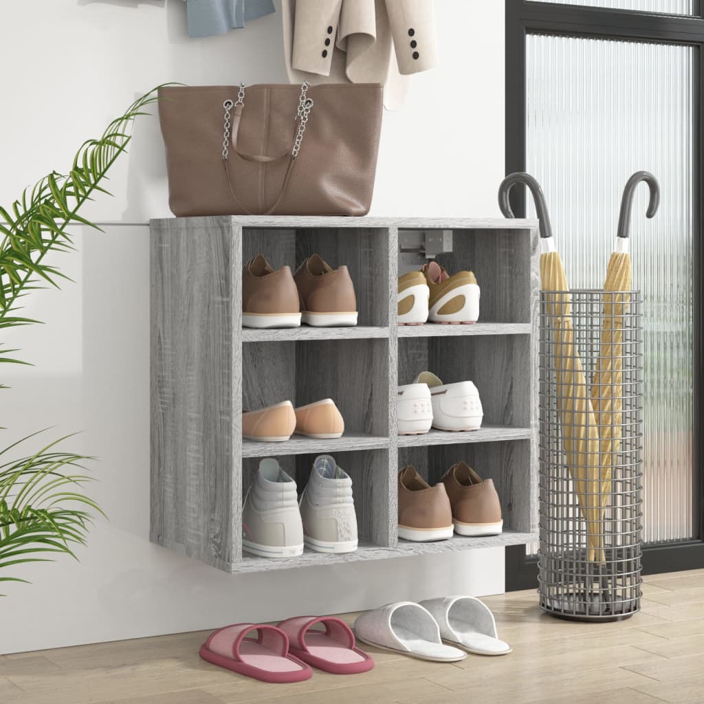 Vetonek Mueble zapatero color gris Sonoma 52,5x30x50 cm