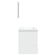 Armario de lavabo con lavamanos y espejo blanco V1130 Vetonek