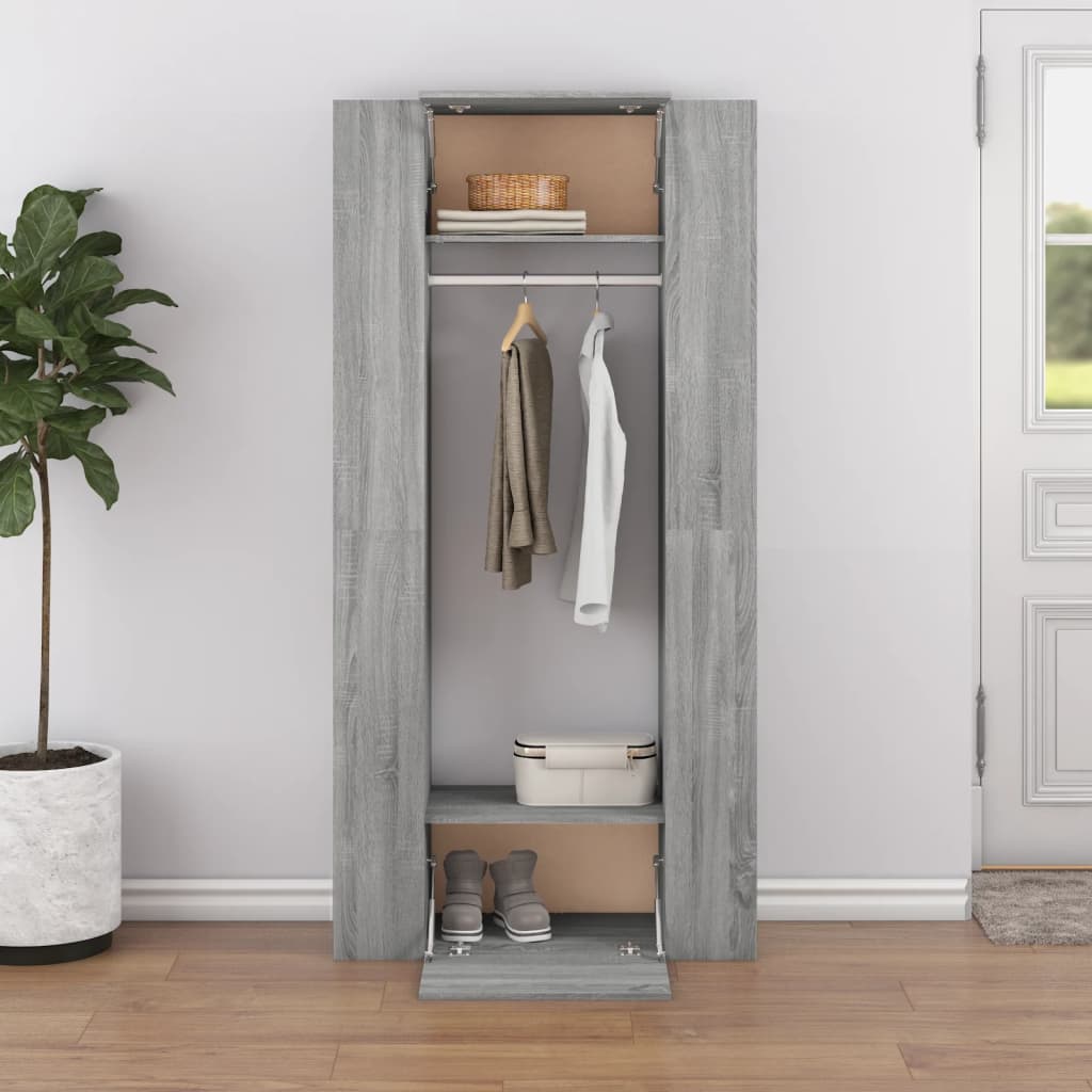 Mueble de recibidor 2 uds madera gris Sonoma