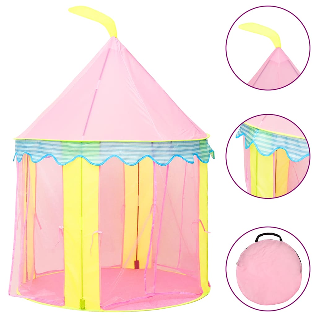 Tienda de juegos para niños rosa 100x100x127 cm vidaXL