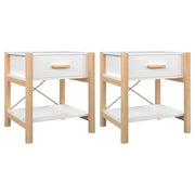 Vetonek Tables de nuit 2 pcs contreplaqué blanc 42x38x45 cm