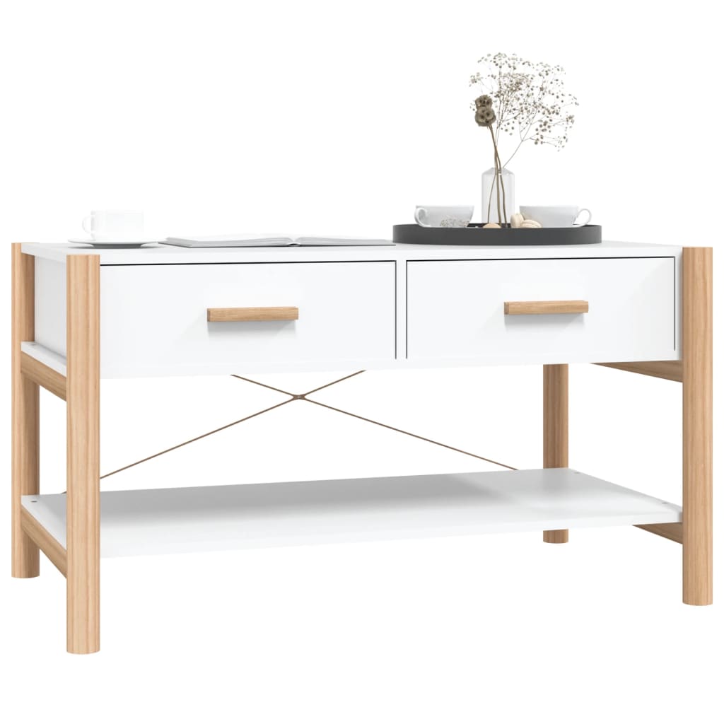 Mesa de centro madera blanco 82x48x45 cm vidaXL