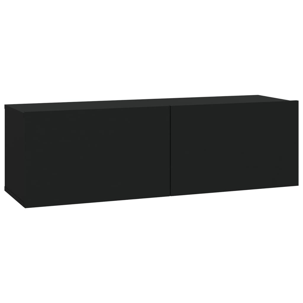 Set de muebles para TV 6 piezas madera negro vidaXL