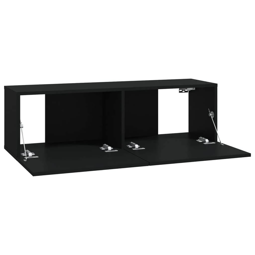 Set de muebles para TV 6 piezas madera negro vidaXL