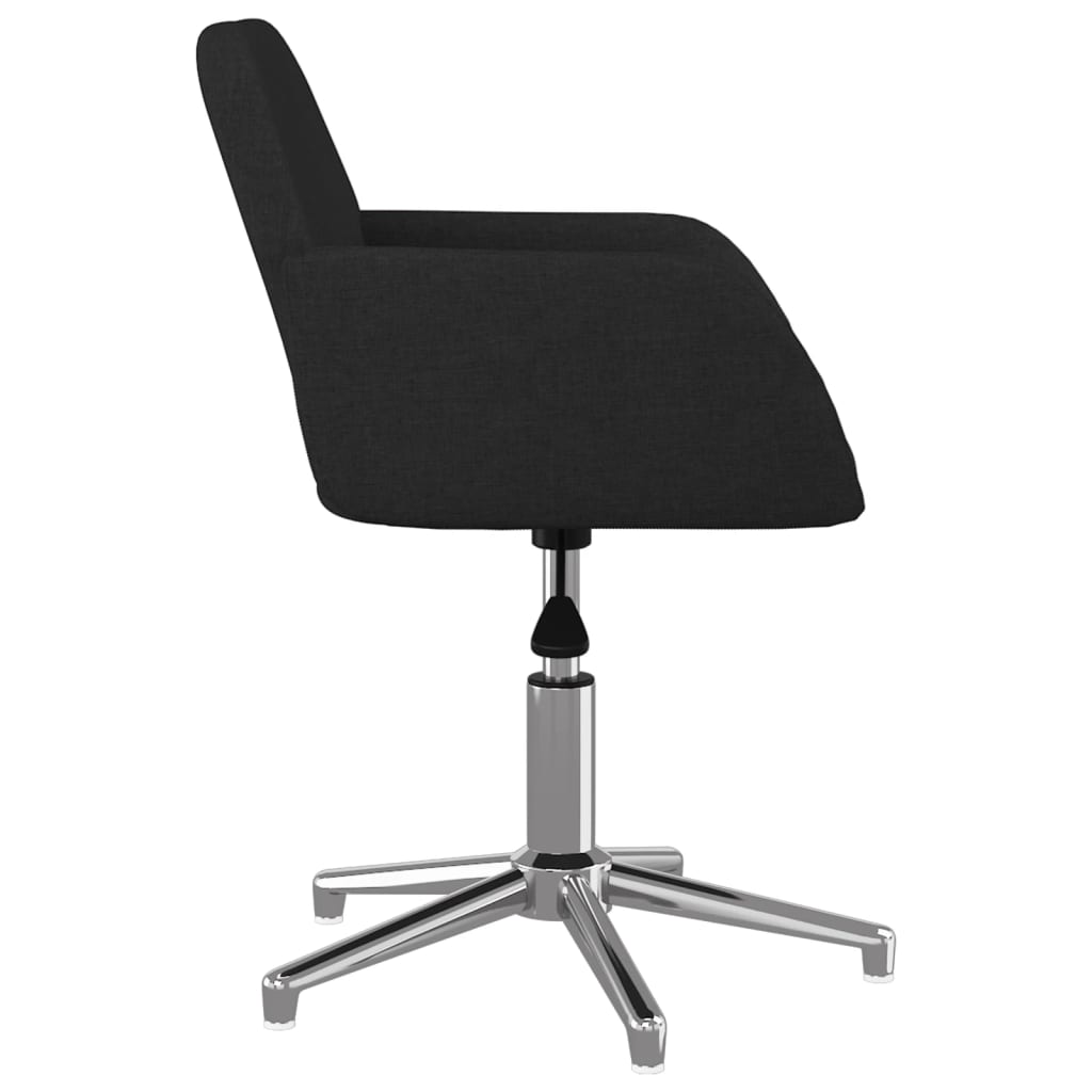 Silla de oficina giratoria de tela negra vidaXL