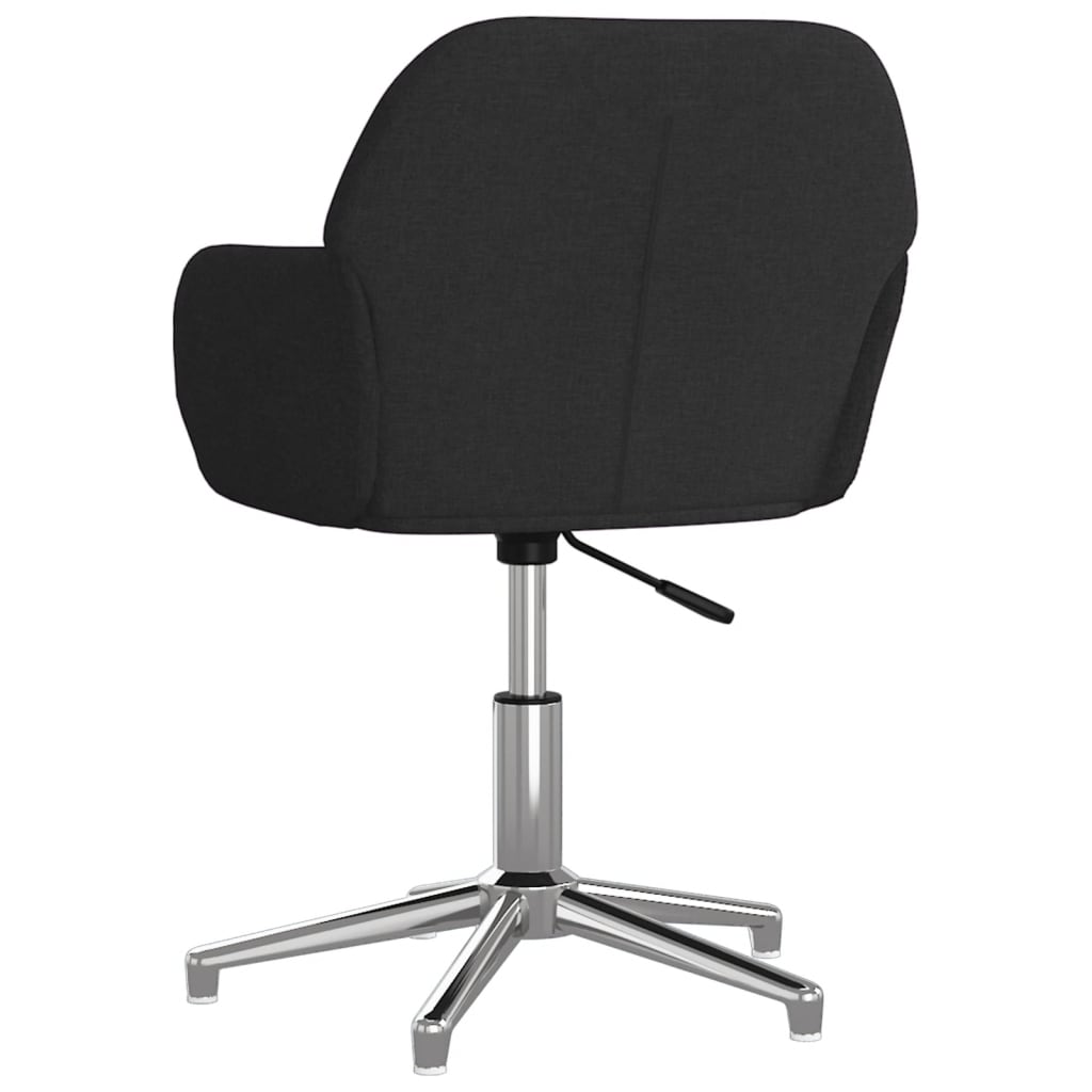 Silla de oficina giratoria de tela negra vidaXL