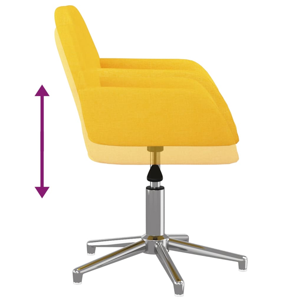 Silla de oficina giratoria de tela amarillo claro V8290 Vetonek