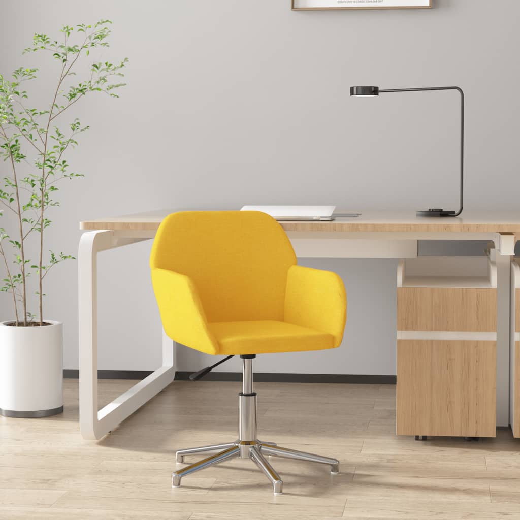 Silla de oficina giratoria de tela amarillo claro V8290 Vetonek
