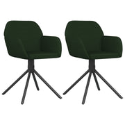 Sillas de comedor giratorias 2 unidades terciopelo verde oscuro V8504 Vetonek