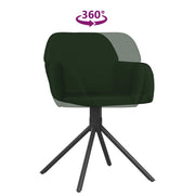 Sillas de comedor giratorias 2 unidades terciopelo verde oscuro V8504 Vetonek