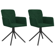 Sillas de comedor giratorias 2 unidades terciopelo verde oscuro V9006 Vetonek