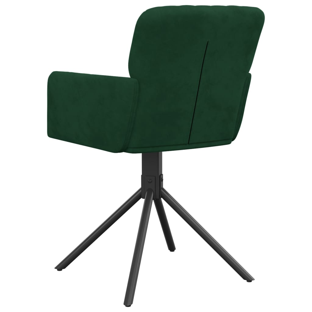 Sillas de comedor giratorias 2 unidades terciopelo verde oscuro V9006 Vetonek