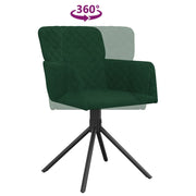 Sillas de comedor giratorias 2 unidades terciopelo verde oscuro V9006 Vetonek