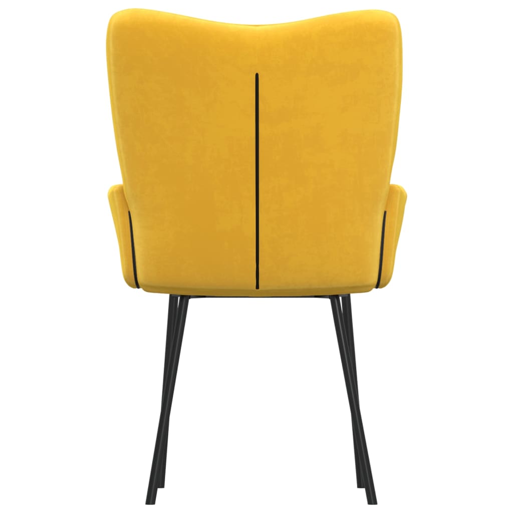 Sillas de comedor 2 unidades terciopelo amarillo V9136 Vetonek