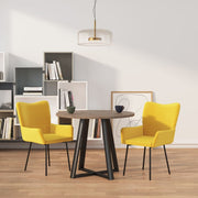Sillas de comedor 2 unidades terciopelo amarillo V9136 Vetonek