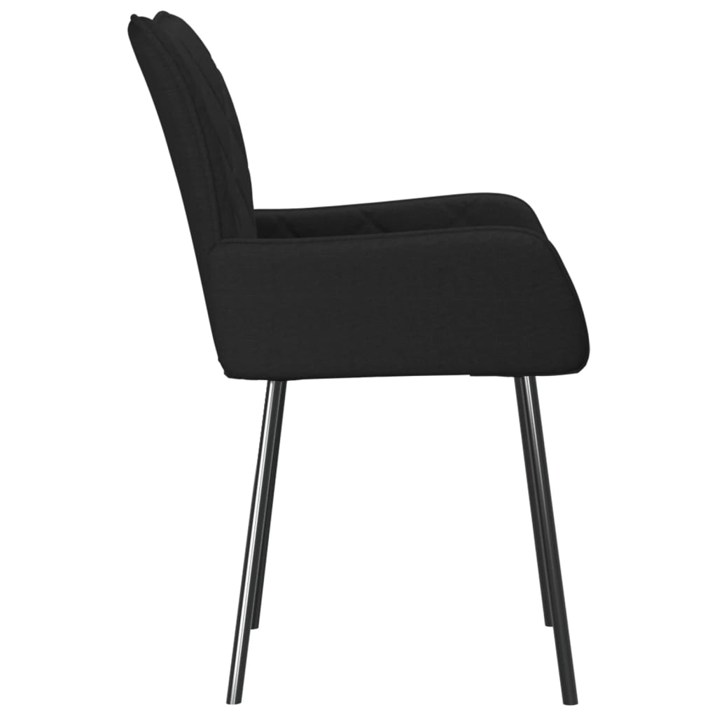 Sillas de comedor 2 unidades tela negro vidaXL