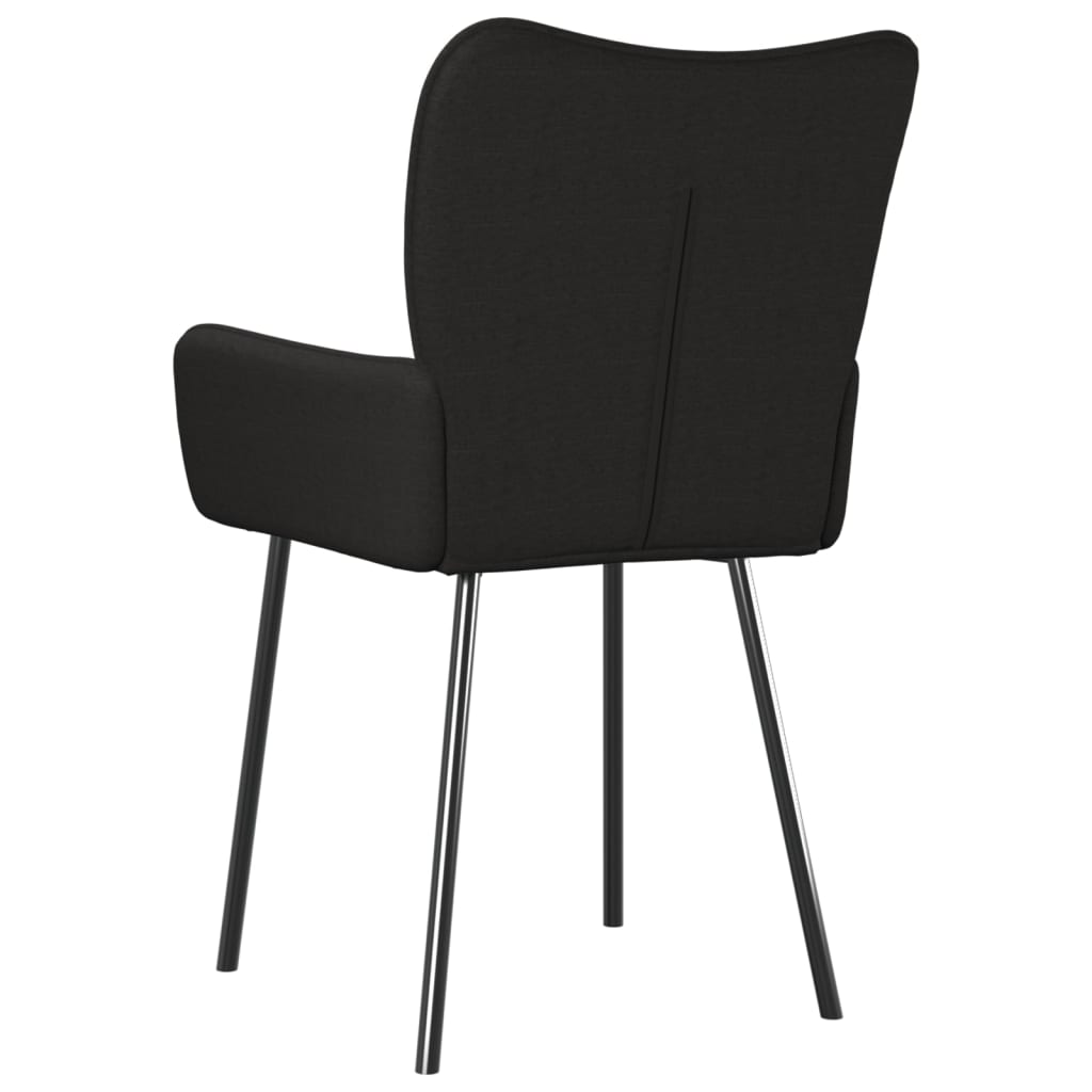 Sillas de comedor 2 unidades tela negro vidaXL