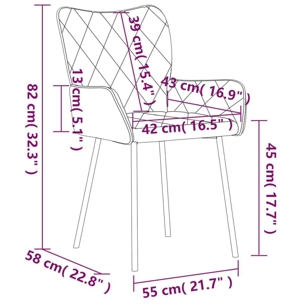 Sillas de comedor 2 unidades tela negro vidaXL