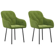 Sillas de comedor 2 unidades terciopelo verde claro V9563 Vetonek