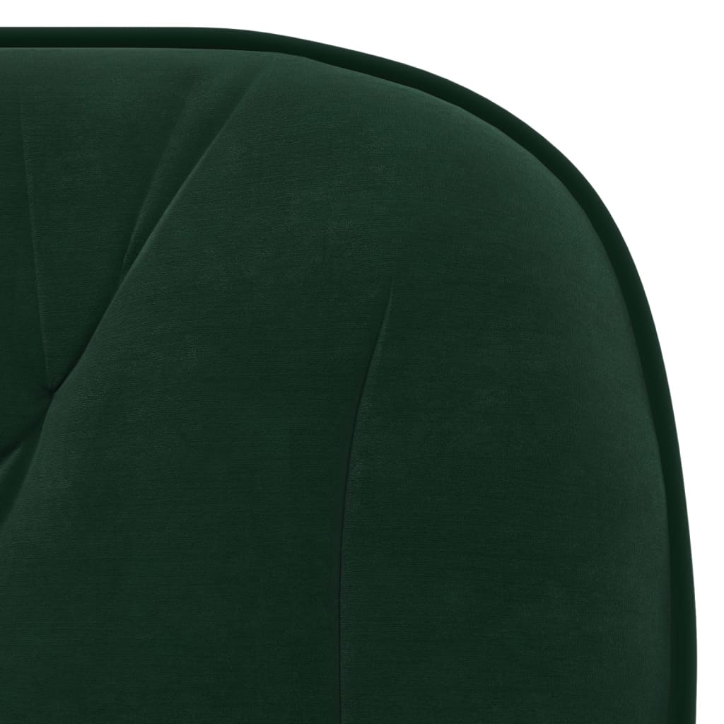 Silla de oficina giratoria de terciopelo verde oscuro vidaXL