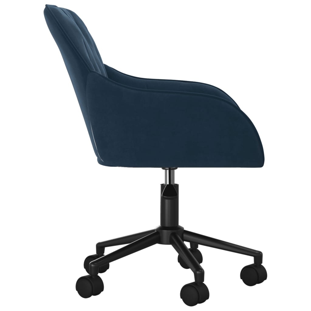 Silla de oficina giratoria terciopelo azul vidaXL