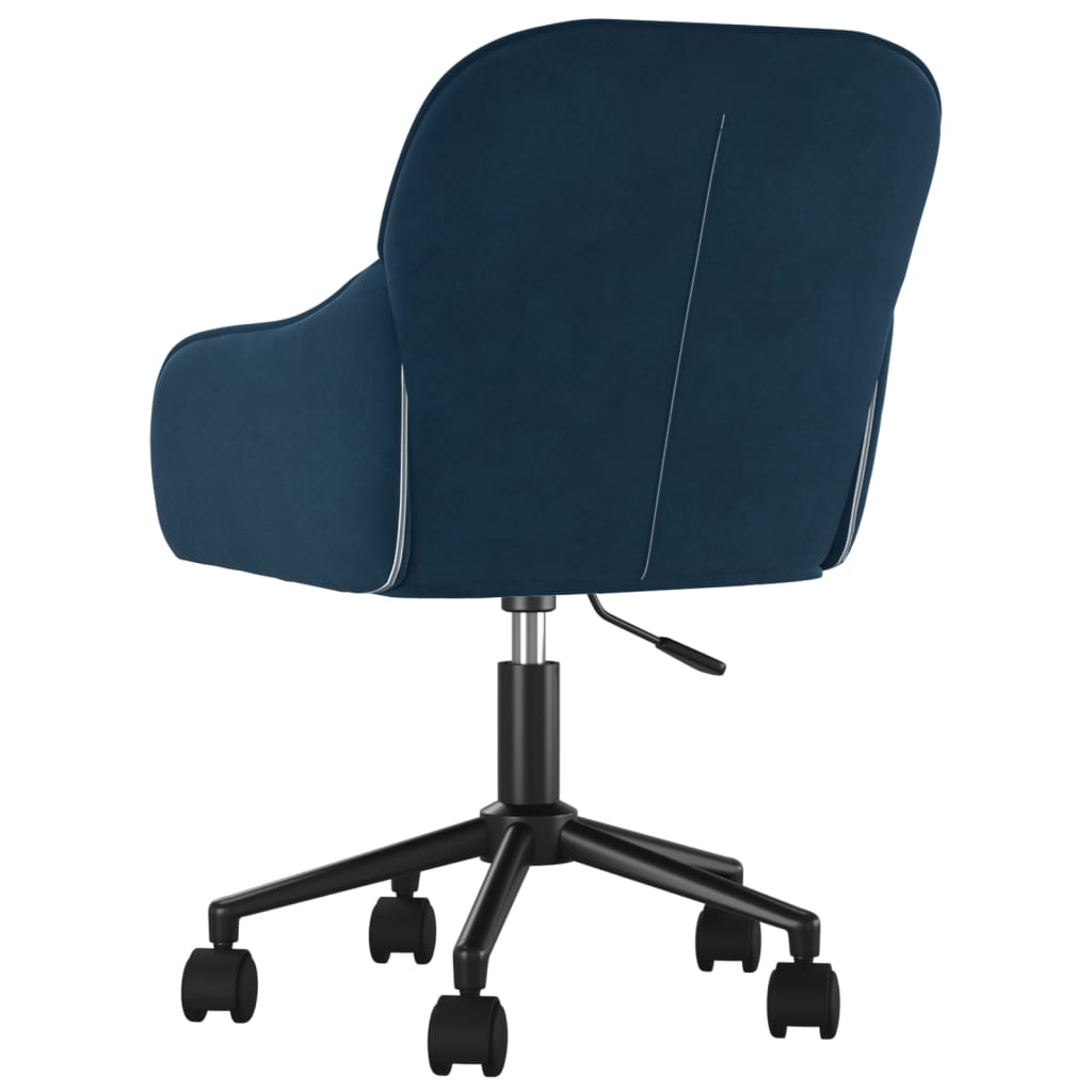 Silla de oficina giratoria terciopelo azul vidaXL