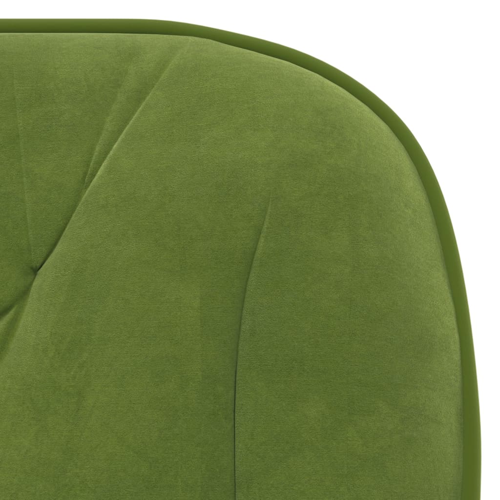 Silla de oficina giratoria de terciopelo verde claro vidaXL