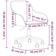 Chaise de bureau pivotante en velours rose V9792 Vetonek