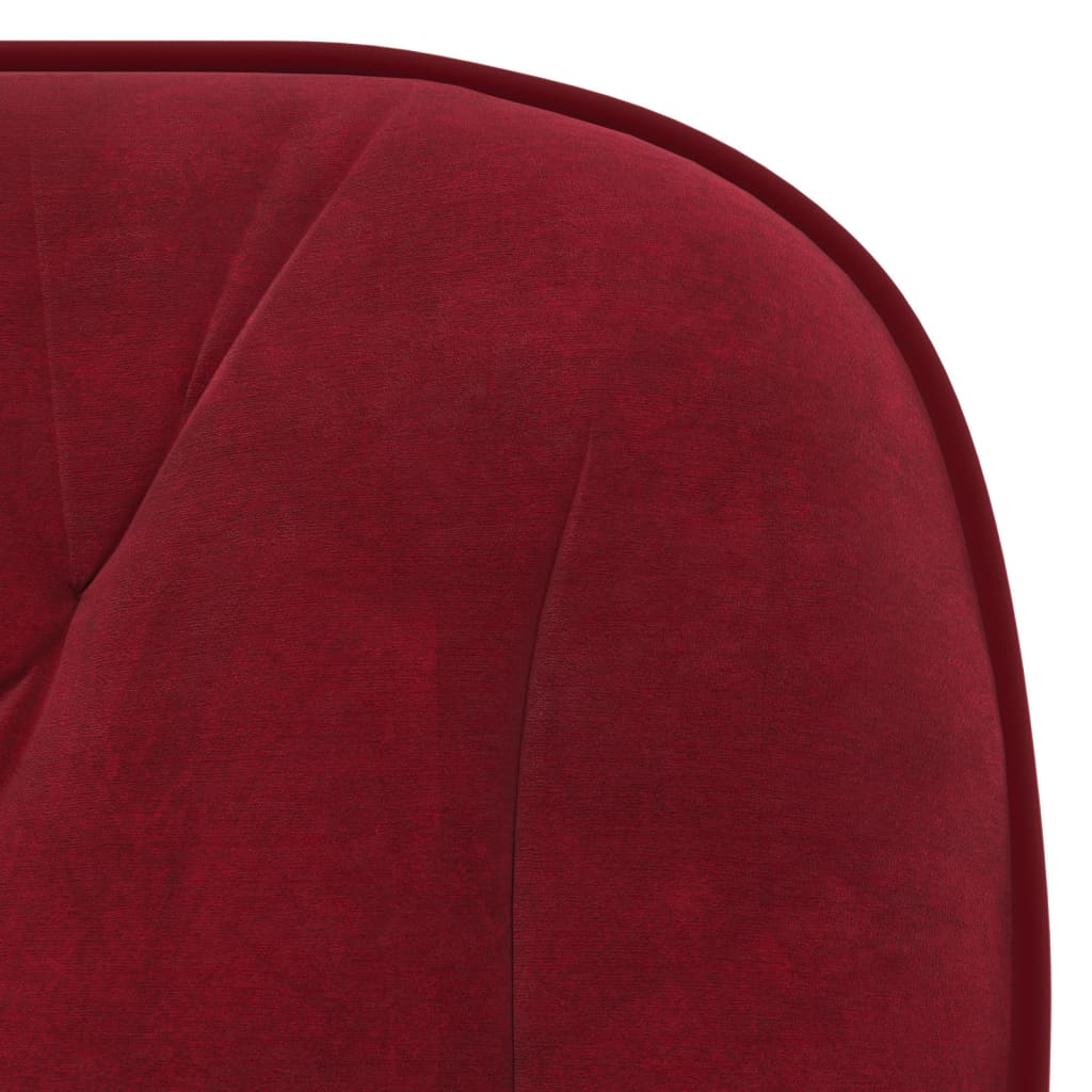 Silla de oficina giratoria de terciopelo rojo tinto vidaXL