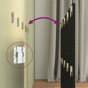 Cabecero de cama con mesitas madera contrachapada negro V1459 Vetonek