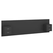 Cabecero de cama con mesitas madera contrachapada negro V1930 Vetonek