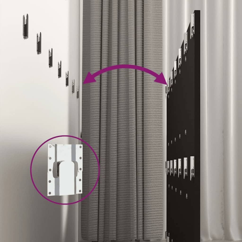 Cabecero de cama con mesitas madera contrachapada negro V2173 Vetonek