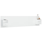 Cabecero de cama con mesitas madera contrachapada blanco V2241 Vetonek