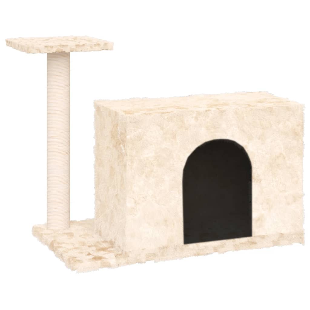 Gatos com sisal Cream posta 51 cm